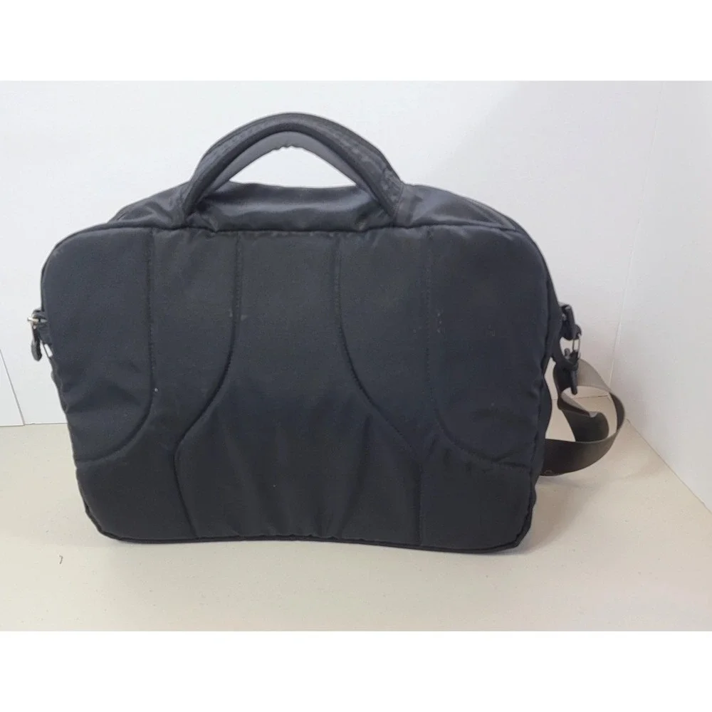 REI Travel Utility Messenger Bag Padded Black 16x14x5 Laptop Commuter School Bag